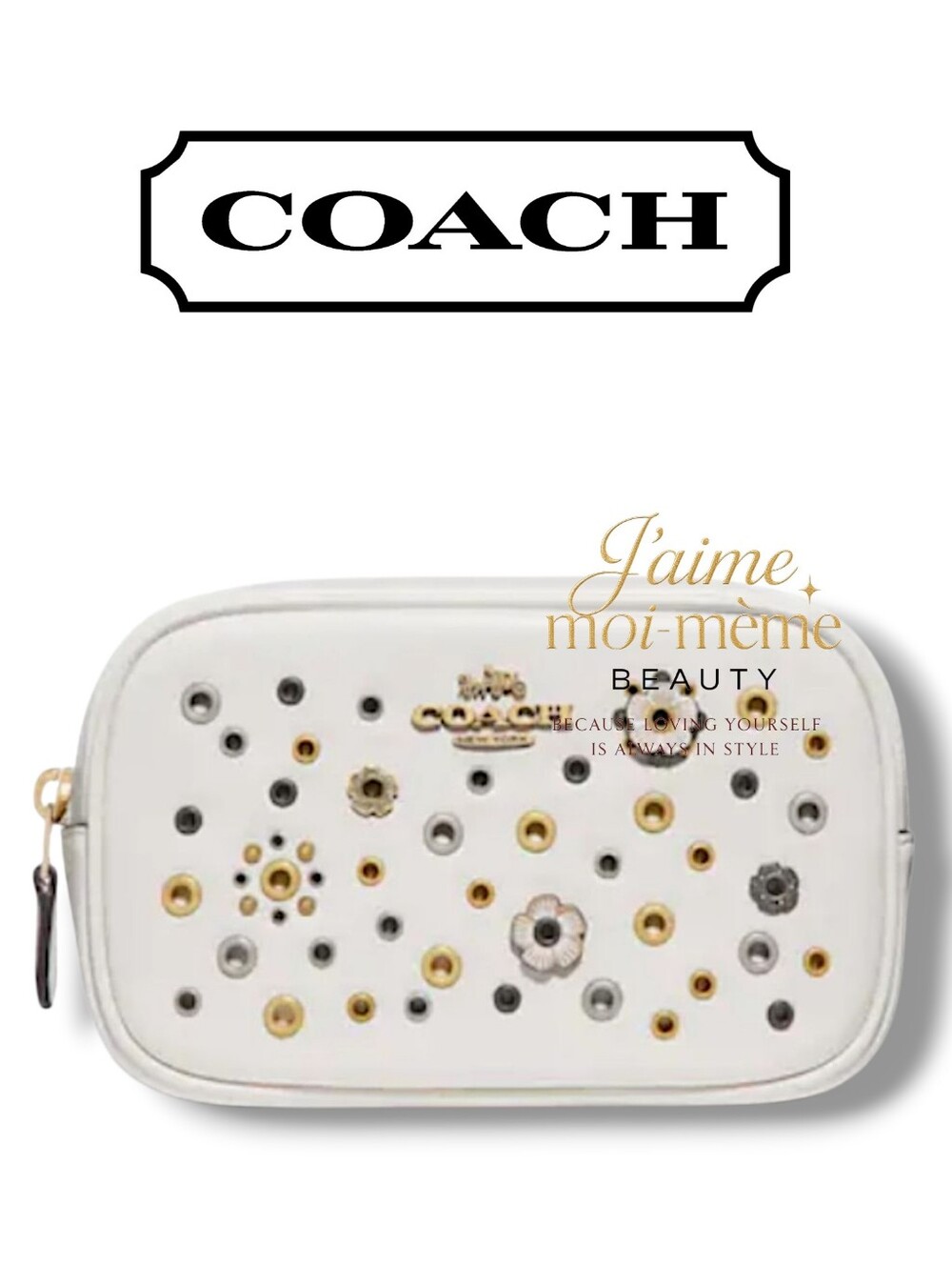 Coach RETAIL Tea Rose & Rivets Convertible Clutch/ Bum Bag